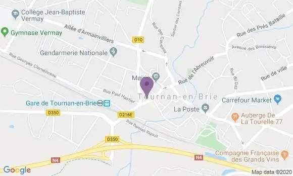 Localisation Crédit Agricole Agence de Tournan en Brie