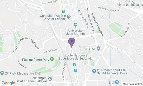 Localisation LCL Agence de Saint Etienne Centre 2
