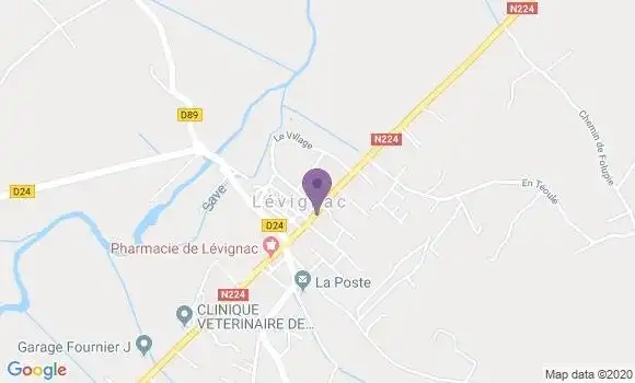 Localisation Crédit Agricole Agence de Lévignac