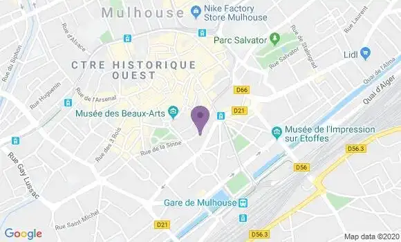 Localisation Crédit Agricole Agence de Mulhouse Sinne