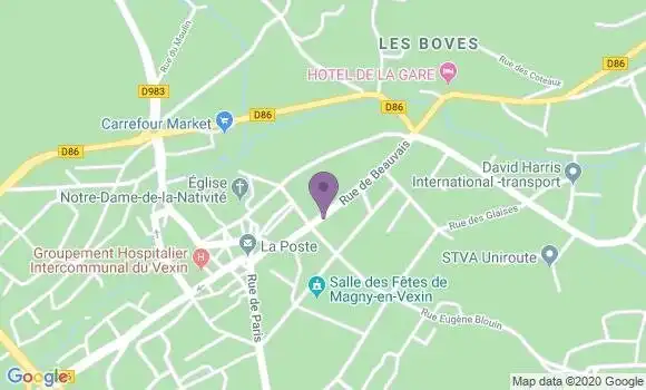 Localisation Crédit Agricole Agence de Magny en Vexin