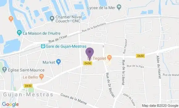 Localisation Crédit Agricole Agence de Gujan Mestras