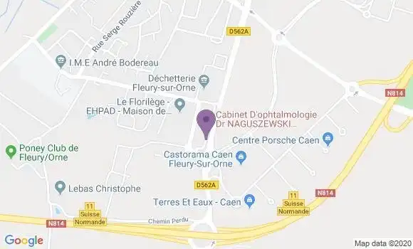 Localisation Crédit Agricole Agence de Fleury sur Orne
