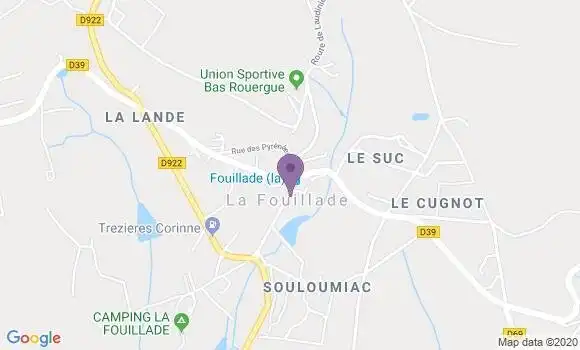 Localisation Crédit Agricole Agence de Lafouillade
