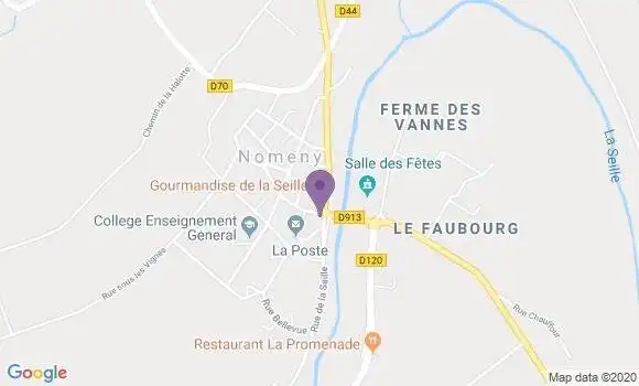 Localisation Crédit Agricole Agence de Nomeny
