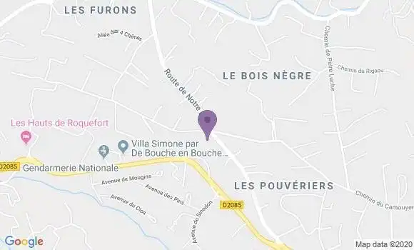 Localisation LCL Agence de Roquefort les Pins