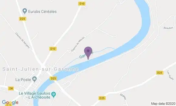 Localisation Crédit Agricole Agence de Grenade sur Garonne
