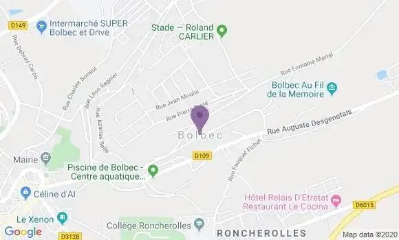 Localisation Crédit Agricole Agence de Bolbec