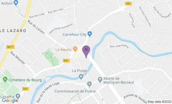 Localisation Crédit Agricole Agence de Marcq en Baroeul Saint Vincent