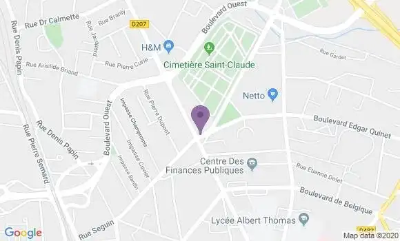 Localisation Crédit Agricole Agence de Roanne Stalingrad