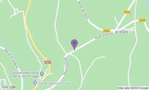 Localisation Crédit Agricole Agence de Rochefort Montagne