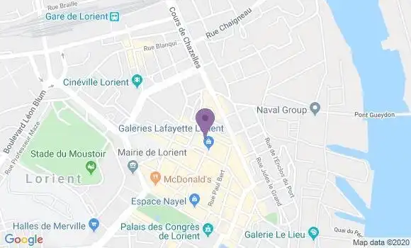 Localisation LCL Agence de Lorient