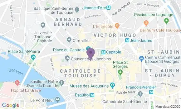 Localisation Crédit Agricole Agence de Toulouse Capitole