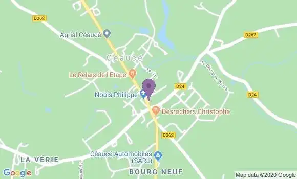 Localisation Crédit Agricole Agence de Ceaucé
