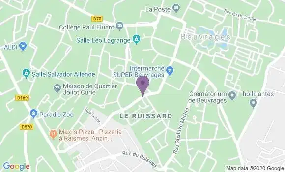 Localisation Crédit Agricole Agence de Bruay Gare