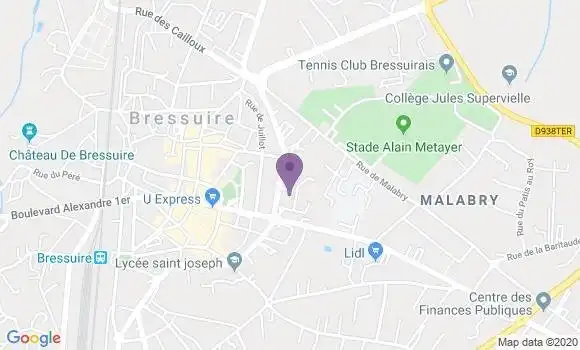 Localisation Crédit Agricole Agence de Bressuire Nérisson