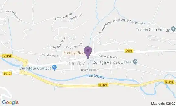 Localisation Crédit Agricole Agence de Frangy