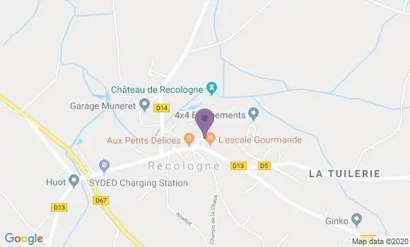 Localisation Crédit Agricole Agence de Recologne
