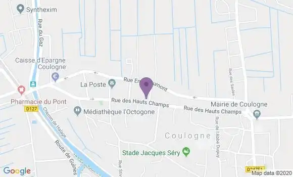 Localisation Crédit Agricole Agence de Coulogne