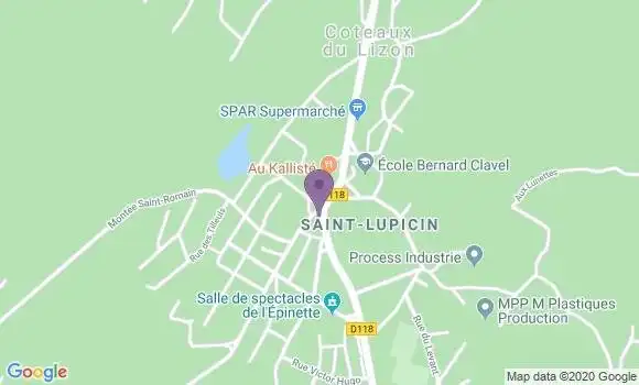 Localisation Crédit Agricole Agence de Saint Lupicin