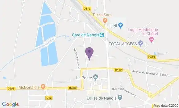 Localisation LCL Agence de Nangis