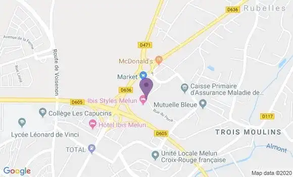 Localisation Crédit Agricole Agence de Rubelles