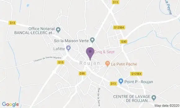 Localisation Crédit Agricole Agence de Roujan