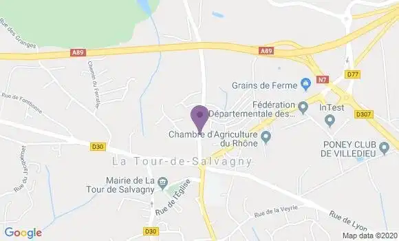Localisation LCL Agence de La Tour de Salvagny