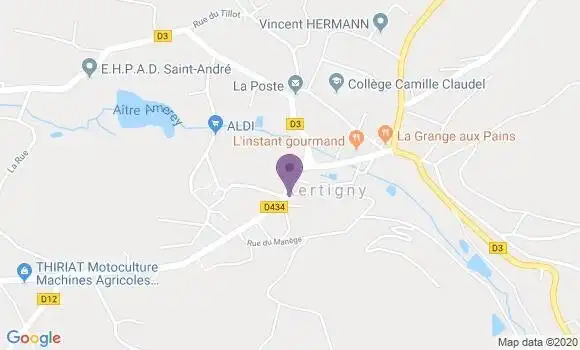 Localisation Crédit Agricole Agence de Xertigny