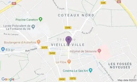 Localisation Crédit Agricole Agence de Sézanne