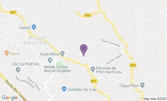 Localisation Crédit Agricole Agence de Piton Saint Leu