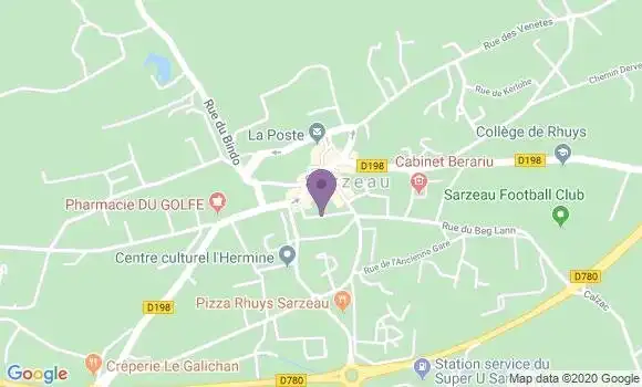 Localisation Crédit Agricole Agence de Sarzeau