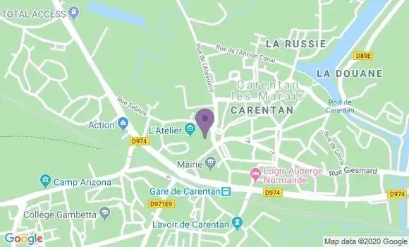 Localisation Crédit Agricole Agence de Carentan