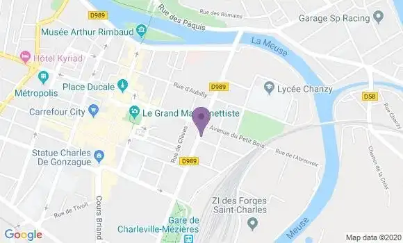 Localisation Crédit Agricole Agence de Charleville Mézières Banque Privée