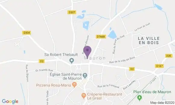 Localisation Crédit Agricole Agence de Mauron