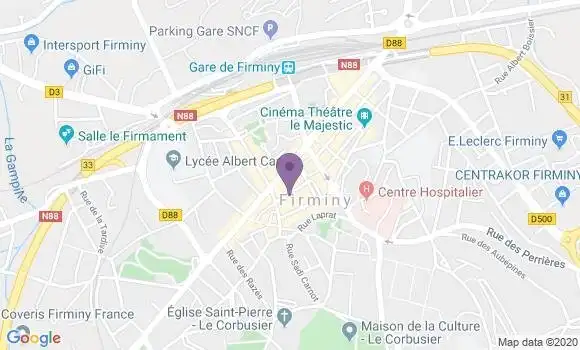 Localisation Crédit Agricole Agence de Firminy Rue de la Paix