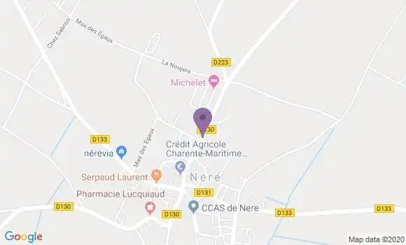Localisation Crédit Agricole Agence de Néré