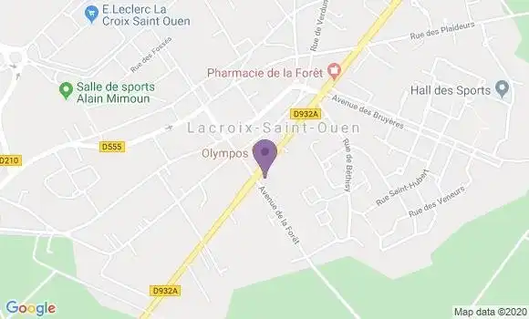 Localisation Crédit Agricole Agence de Lacroix Saint Ouen