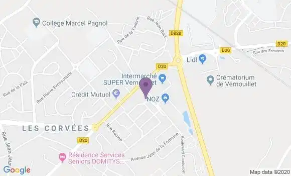 Localisation Crédit Agricole Agence de Vernouillet Corvées