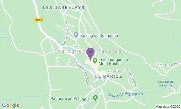 Localisation Crédit Agricole Agence de Pralognan la Vanoise