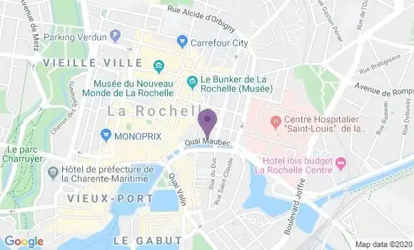 Localisation Société Générale Agence de La Rochelle Maubec