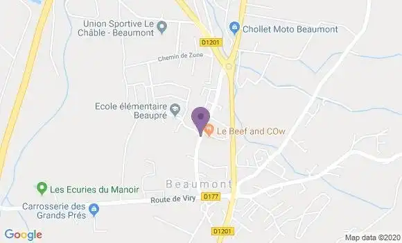 Localisation Crédit Agricole Agence de Le Chable Beaumont