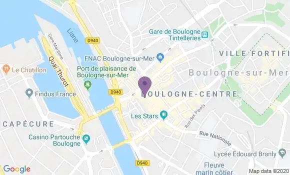 Localisation LCL Agence de Boulogne sur Mer