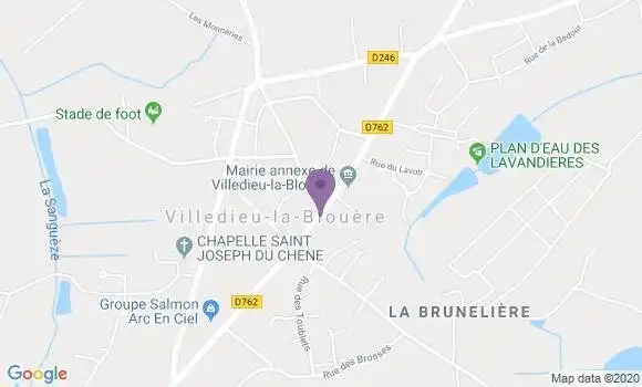 Localisation Crédit Agricole Agence de Villedieu la Blouère
