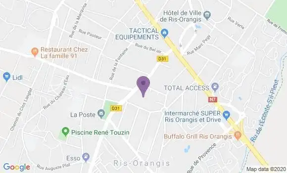 Localisation Crédit Agricole Agence de Ris Orangis