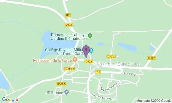 Localisation Crédit Agricole Agence de Thiron Gardais