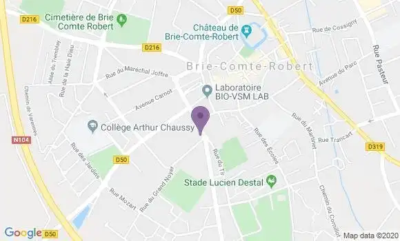 Localisation Crédit Agricole Agence de Brie Comte Robert