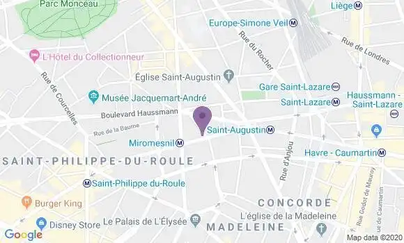 Localisation Crédit Agricole Agence de Paris la Boétie