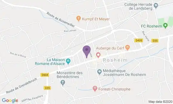 Localisation Crédit Agricole Agence de Rosheim
