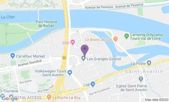 Localisation Crédit Agricole Agence de Saint Avertin Entreprises